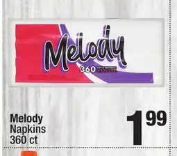 Super King Markets Melody Napkins offer