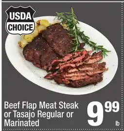Super King Markets Beef Flap Meat Steak or Tasajo Regular or Marinated offer