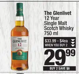 Super King Markets The Glenlivet 12 Year Single Malt Scotch Whisky offer