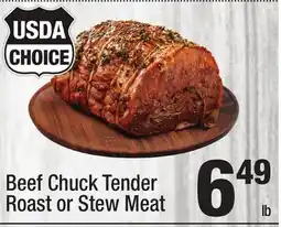 Super King Markets Beef Chuck Tender Roast or Stew Meat offer