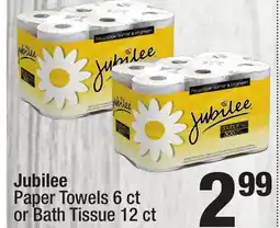 Super King Markets Jubilee Paper Towels 6 ct or Bath Tissue 12 ct offer
