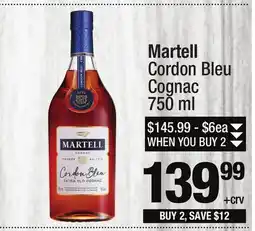 Super King Markets Martell Cordon Bleu Cognac offer