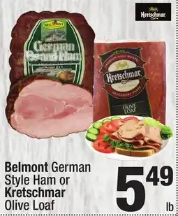 Super King Markets Belmont German Style Ham or Kretschmar Olive Loaf offer
