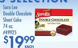 Smart & Final Sara Lee Double Chocolate Sheet Cake offer