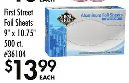Smart & Final First Street Foil Sheets offer
