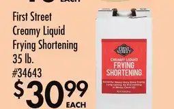 Smart & Final First Street Creamy Liquid Frying Shortening offer