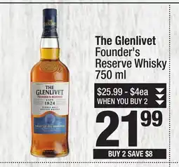 Super King Markets The Glenlivet Founder's Reserve Whisky offer