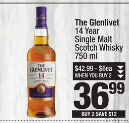 Super King Markets The Glenlivet 14 Year Single Malt Scotch Whisky offer