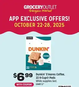 Grocery Outlet Dunkin' S'mores Coffee, 22 K-Cup Pods offer
