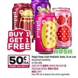 Grocery Outlet Poppi Keep Cold Prebiotic Soda offer