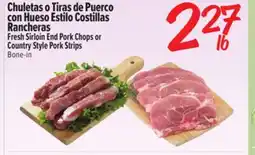 El Super Fresh Fresh Sirloin End Pork Chops or Country Style Pork Strips offer