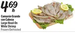 El Super Fresh Large Head-On White Shrimp offer