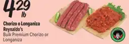El Super Fresh Reynaldo's Bulk Premium Chorizo or Longaniza offer