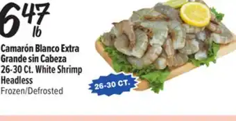 El Super Fresh 26-30Ct. White ShrimpHeadless offer