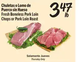 El Super Fresh Fresh Boneless Pork Loin Chops or Pork Loin Roast offer