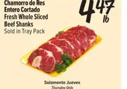 El Super Fresh Fresh Whole Sliced Beef Shanks offer