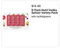 Walgreens 8-Pack Nutrl Vodka Seltzer Variety Pack offer