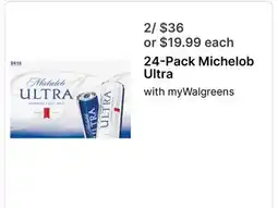 Walgreens 24-Pack Michelob Ultra offer