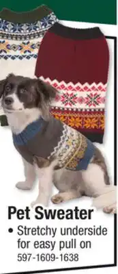 Menards Pet Sweater offer
