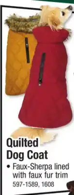 Menards Quilted Dog Coat offer