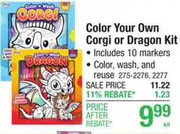 Menards Color Your Own Corgi or Dragon Kit offer