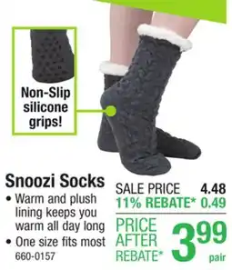 Menards Snoozi Socks offer