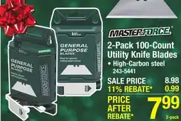 Menards 2-Pack 100-Count Utility Knife Blades offer