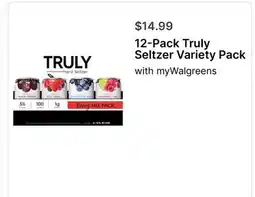 Walgreens 12-Pack Truly Seltzer Variety Pack offer