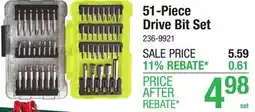 Menards 3 51-Piece Drive Bit Set offer