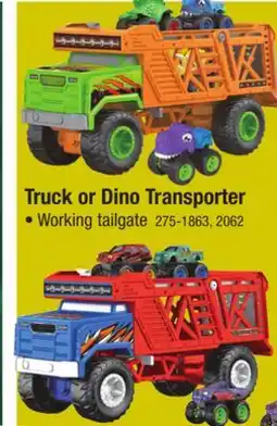 Menards Truck or Dino Transporter offer