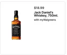 Walgreens Jack Daniel's Whiskey, 750ml offer