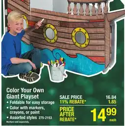 Menards Color Your Own Giant Playset offer