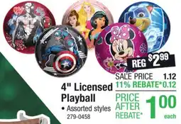 Menards 4 Licensed Playball offer