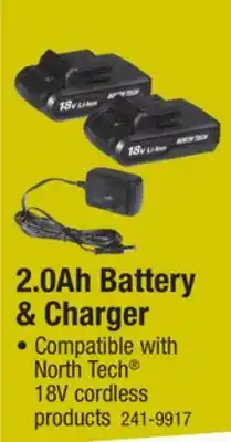 Menards 2.0Ah Battery & Charger offer