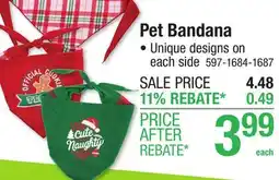 Menards Pet Bandana offer