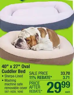 Menards 40 x 27 Oval Cuddler Bed offer