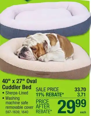 Menards 40 x 27 Oval Cuddler Bed offer