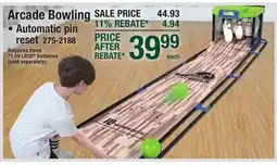 Menards Arcade Bowling offer