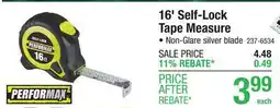 Menards 16' Self-Lock Tape Measure offer
