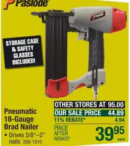 Menards Pneumatic 18-Gauge Brad Nailer offer
