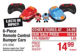 Menards 6-Piece Remote Control Bumper Cars offer