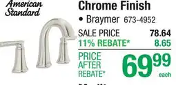 Menards Spot Defense Brushed Chrome Finish offer