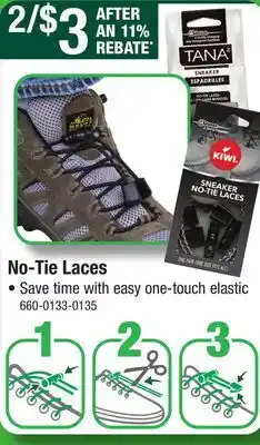 Menards No-Tie Laces offer