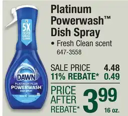 Menards Platinum Powerwash Dish Spray offer