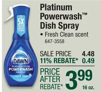 Menards Platinum Powerwash Dish Spray offer