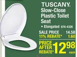 Menards TUSCANY Slow-Close Plastic Toilet Seat offer