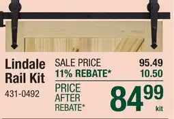 Menards Lindale Rail Kit offer