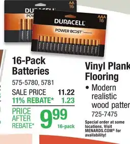 Menards 16-Pack Batteries offer