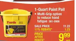 Menards 1-Quart Paint Pail offer