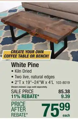 Menards White Pine offer